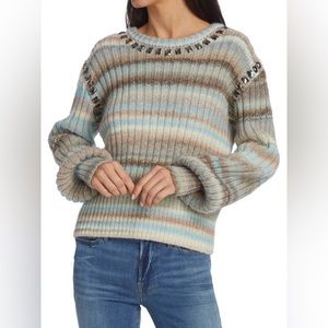 Cing a sept Striped Multicolor Sweater NWT
